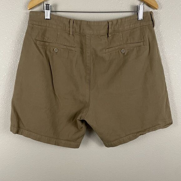 American Giant Mens 34x7 Tan Brown Cotton Shorts - Picture 2 of 4
